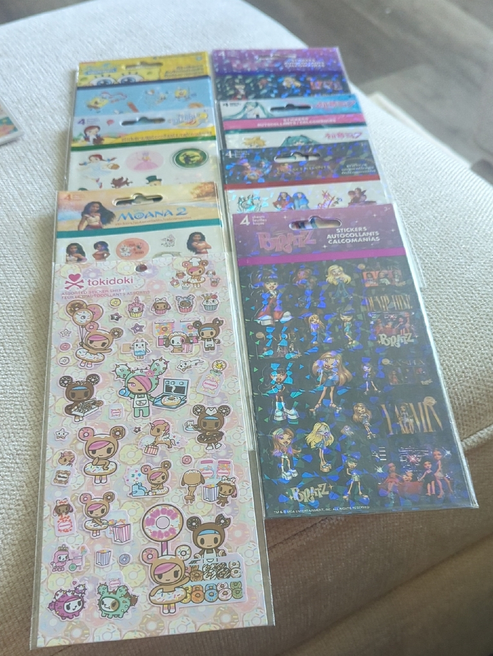 Tokidoki Pink Character Sticker Sheet - Kids Trading Card Style